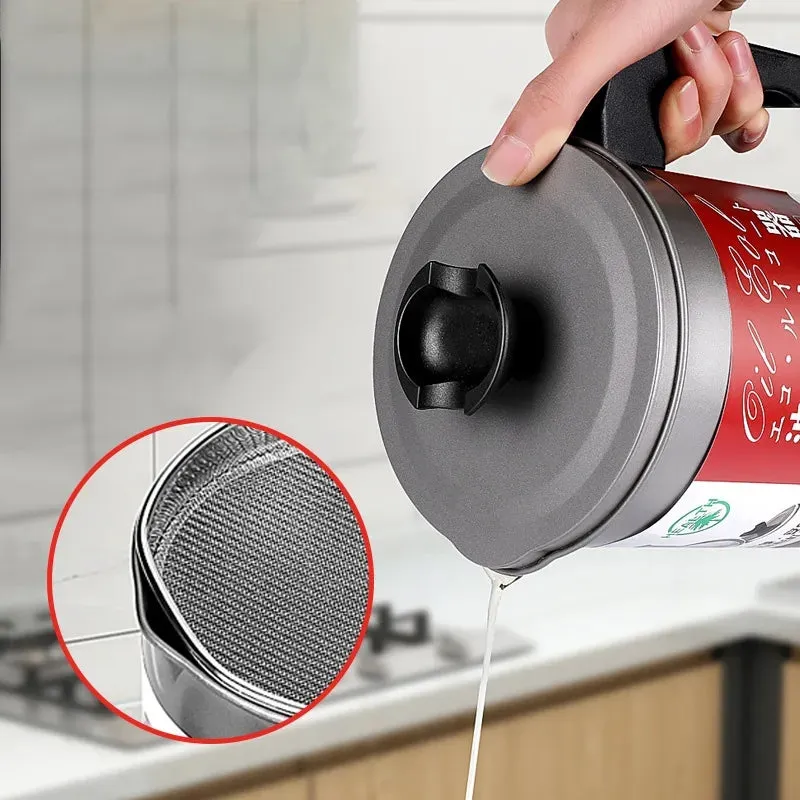 1.4 litres Stainless steel oil filter jug