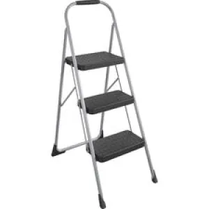 3-step Big Step Folding Stool, 200 Lb Capacity, 17.75 X 28 X 45.63, Light Gray