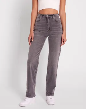 Abrand 94 High Straight Jean - Brooklyn - Washed Black