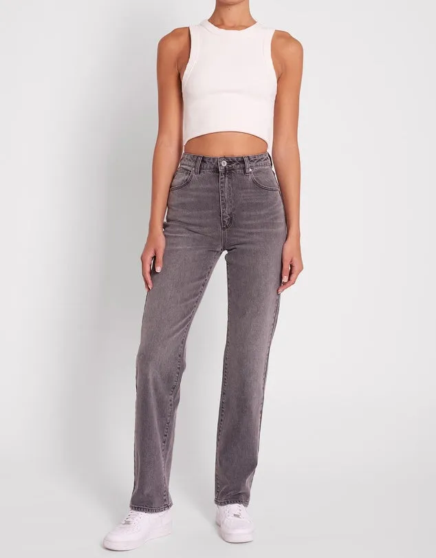 Abrand 94 High Straight Jean - Brooklyn - Washed Black