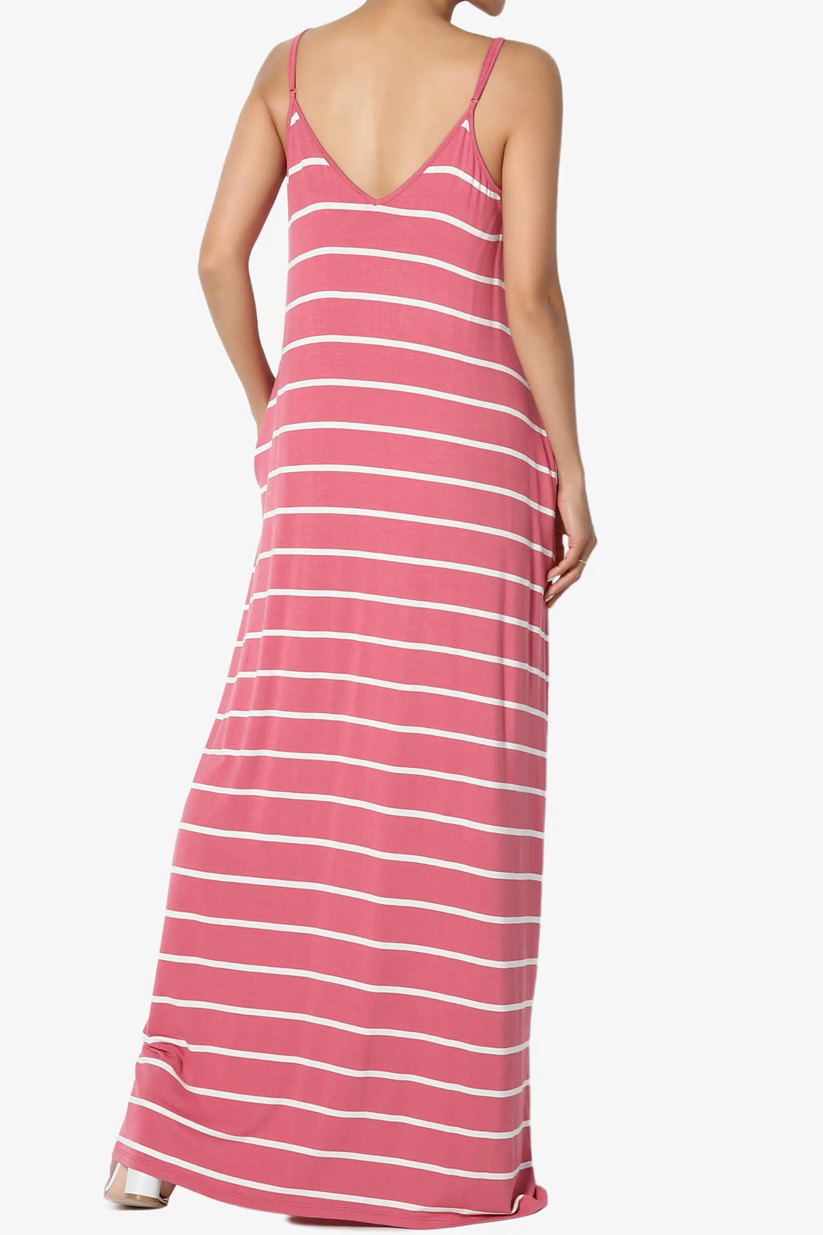 Adilette Striped Cami Maxi Dress PLUS
