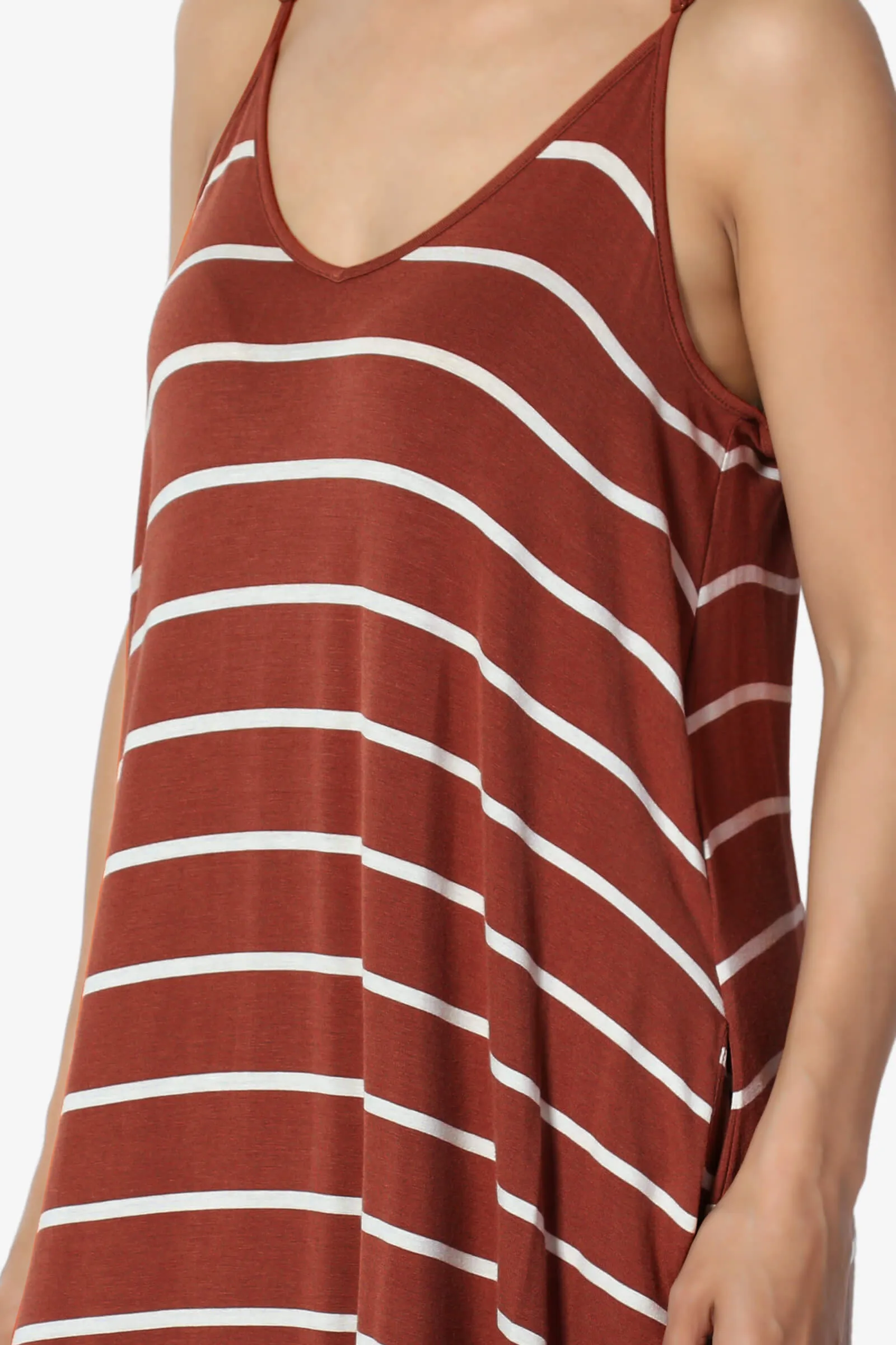 Adilette Striped Cami Maxi Dress PLUS