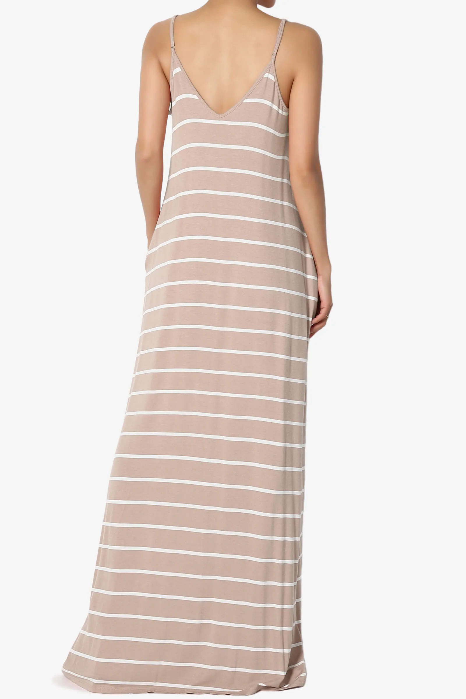Adilette Striped Cami Maxi Dress PLUS