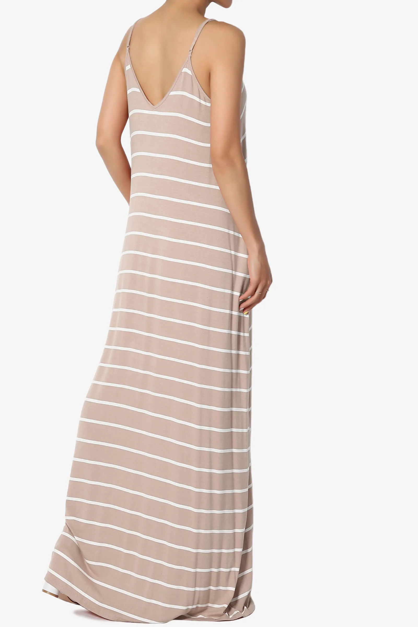 Adilette Striped Cami Maxi Dress PLUS
