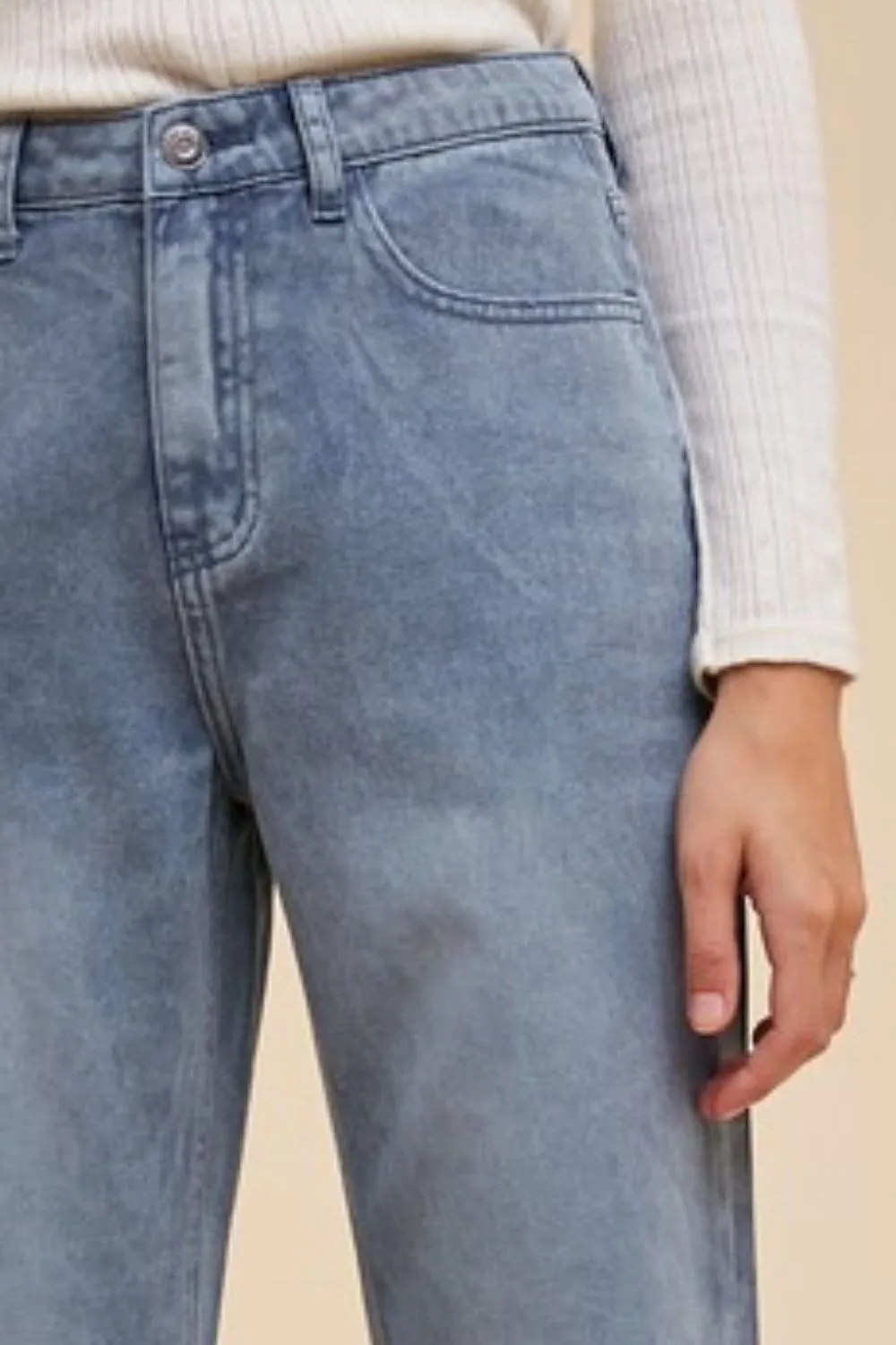 All About Denim Dusty Blue Distressed Jeans