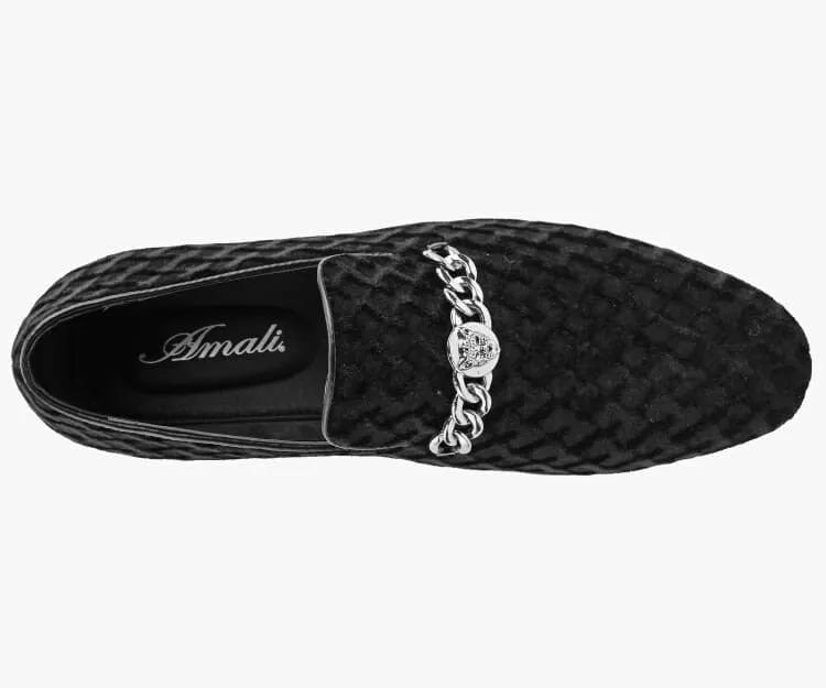 Amali Felix Black Women’s Velvet Smoking Slippers