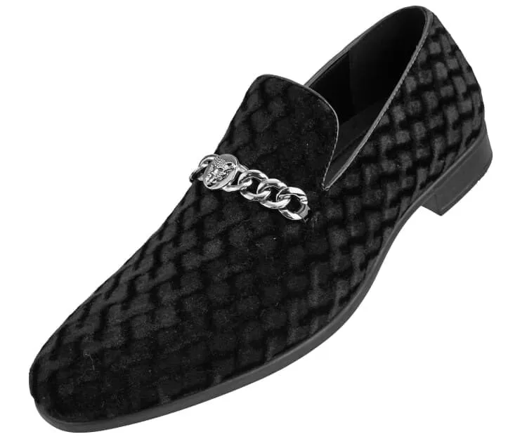 Amali Felix Black Women’s Velvet Smoking Slippers