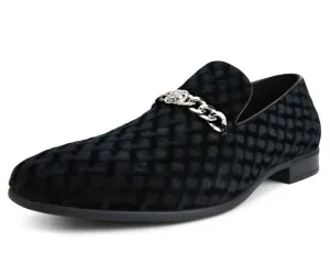 Amali Felix Black Women’s Velvet Smoking Slippers