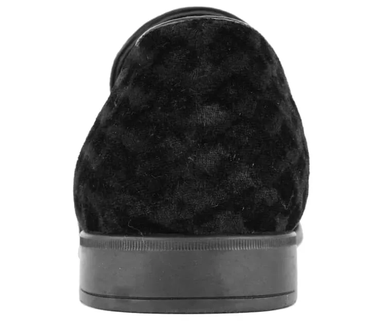 Amali Felix Black Women’s Velvet Smoking Slippers