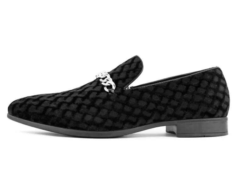Amali Felix Black Women’s Velvet Smoking Slippers