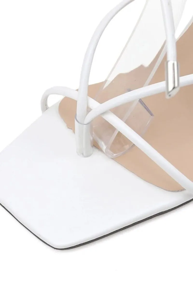 AMANDA | Square Cross Straps High Heels Sandals