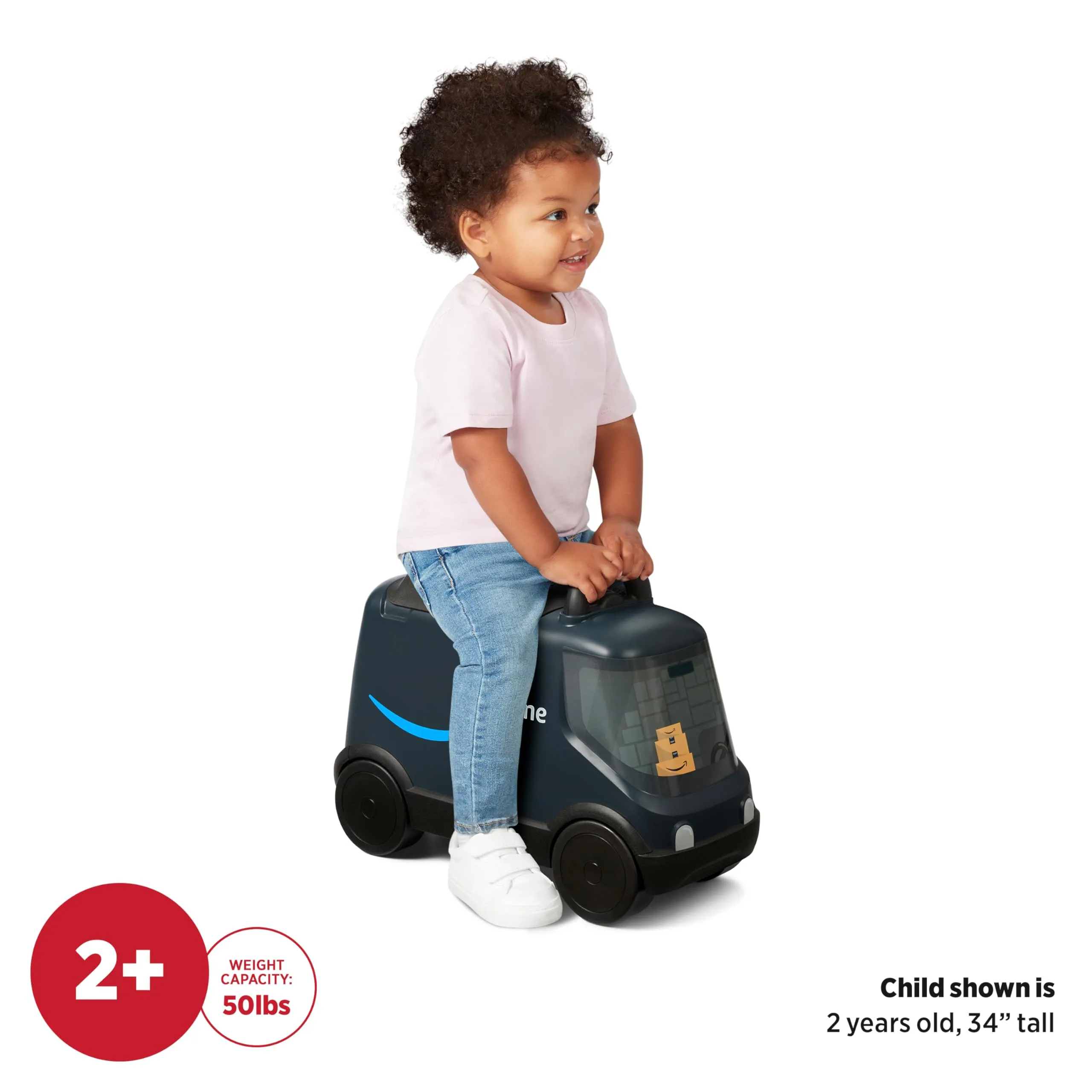 Amazon Delivery Van Ride On Toy for Kids, Blue Toddler Ride on Toy for Ages 2 , Amazon Exclusive