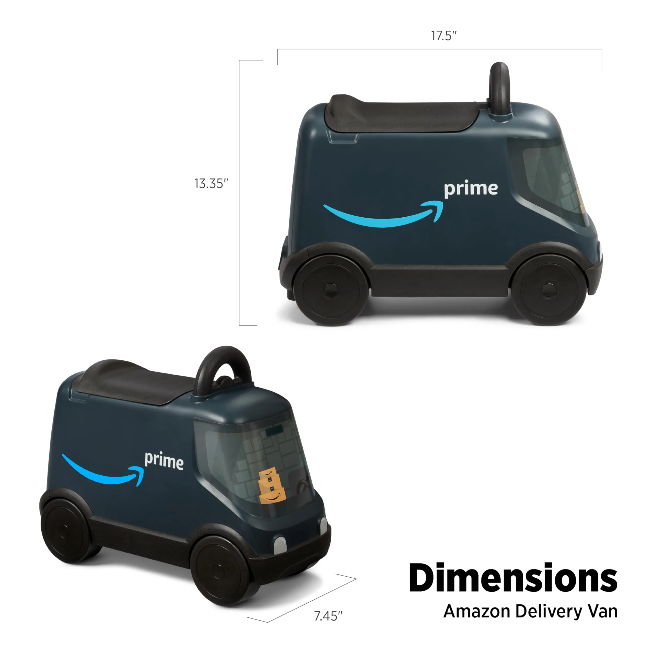 Amazon Delivery Van Ride On Toy for Kids, Blue Toddler Ride on Toy for Ages 2 , Amazon Exclusive
