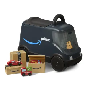 Amazon Delivery Van Ride On Toy for Kids, Blue Toddler Ride on Toy for Ages 2 , Amazon Exclusive