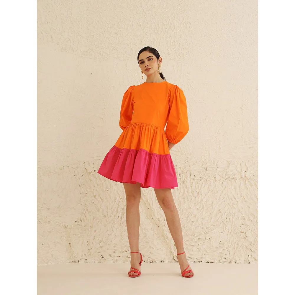 Ashico Flair Dress - Orange