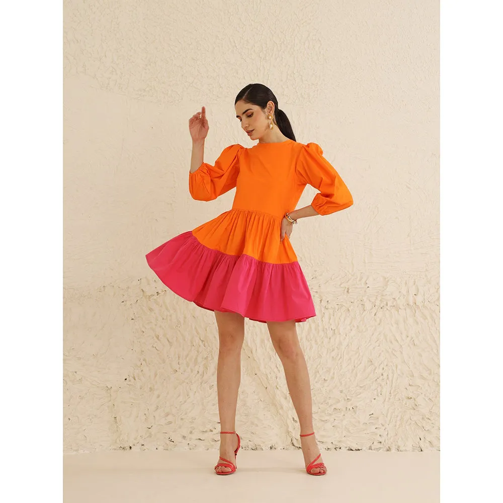 Ashico Flair Dress - Orange
