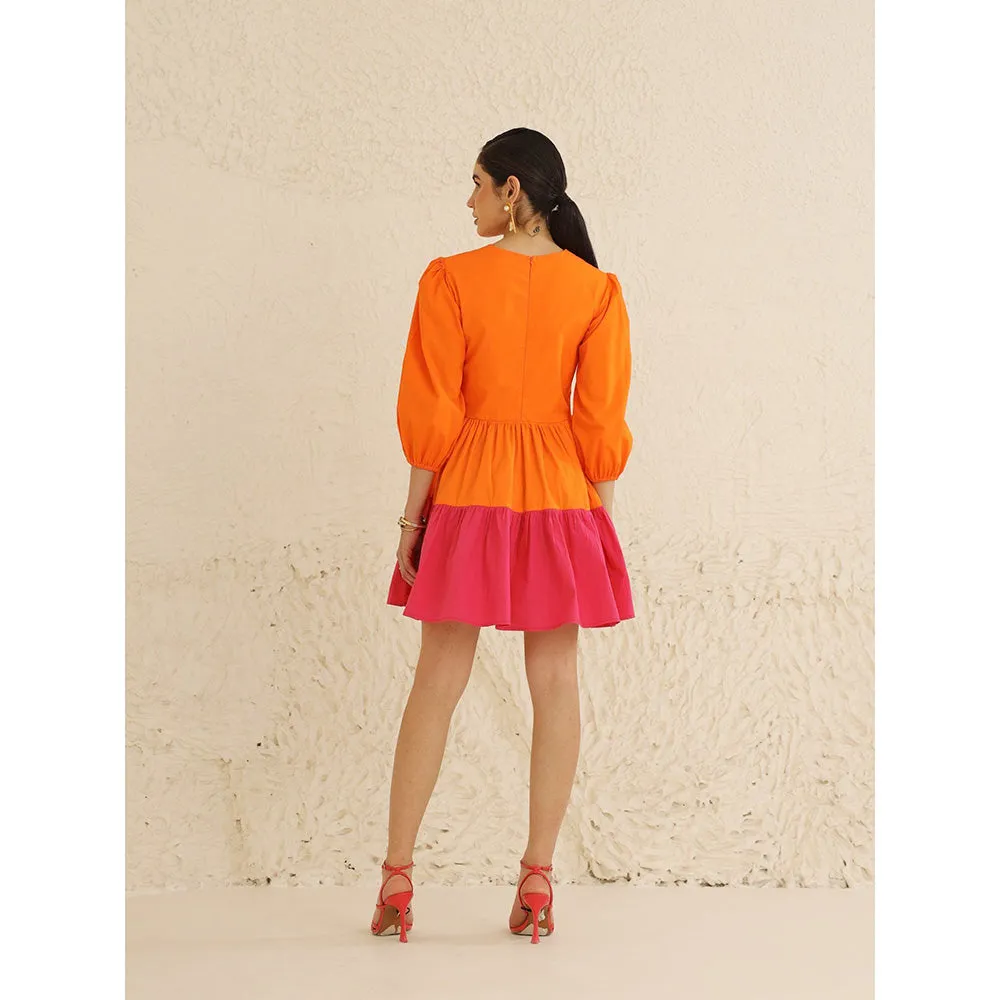 Ashico Flair Dress - Orange