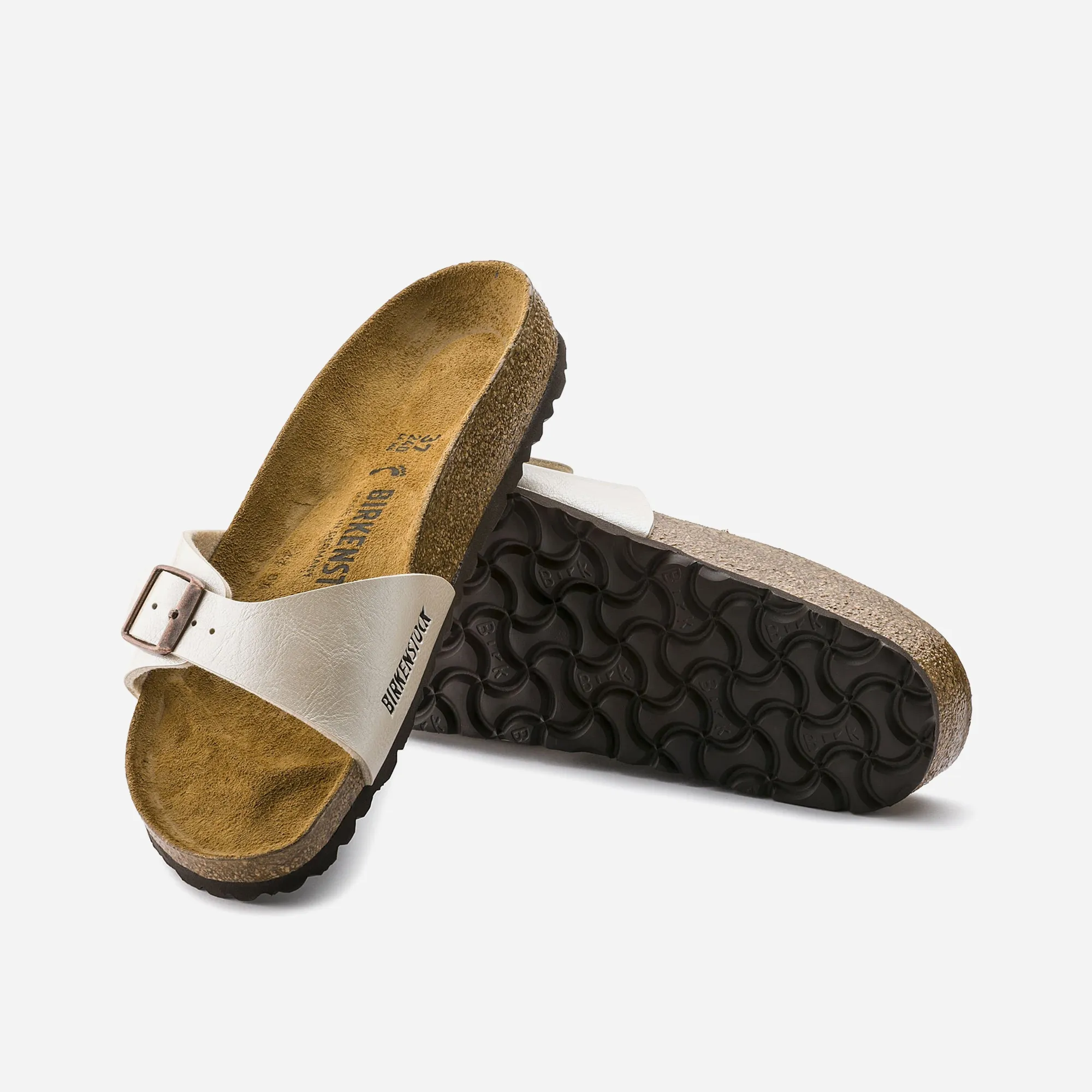 Birkenstock Madrid Birko-Flor White White/Graceful Pearl