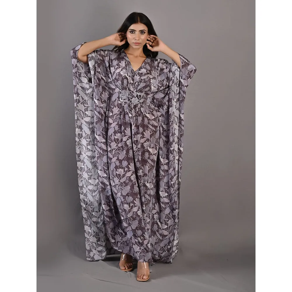 Bohame Chrystana Purple & Mauve Kaftan
