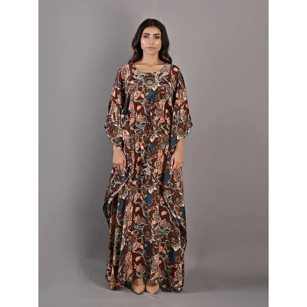 Bohame Raisa Multi & Maroon Kaftan