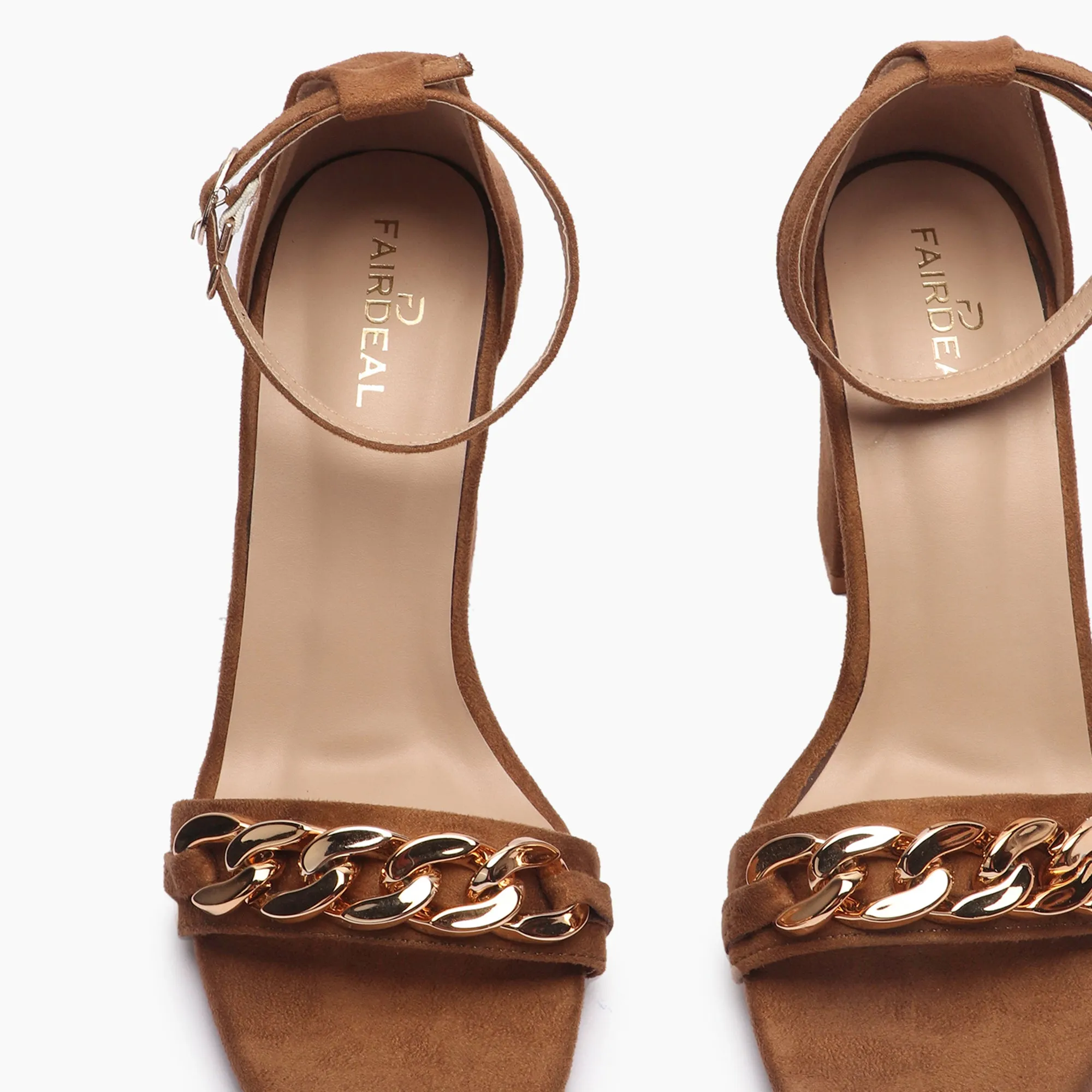 Chainlink Suede Sandals