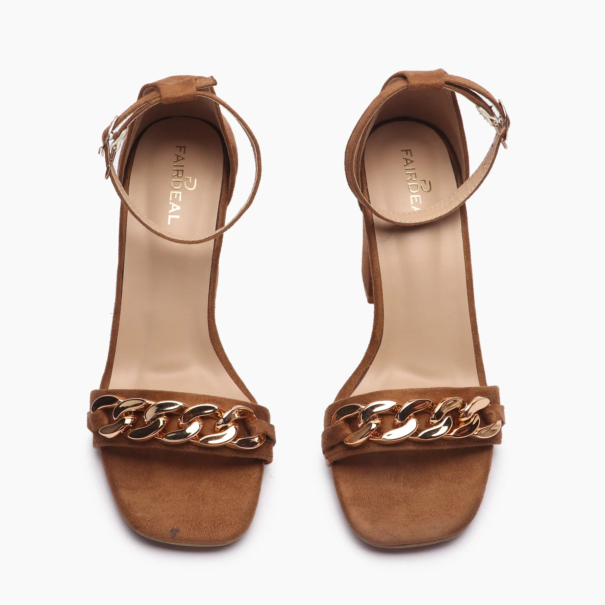 Chainlink Suede Sandals