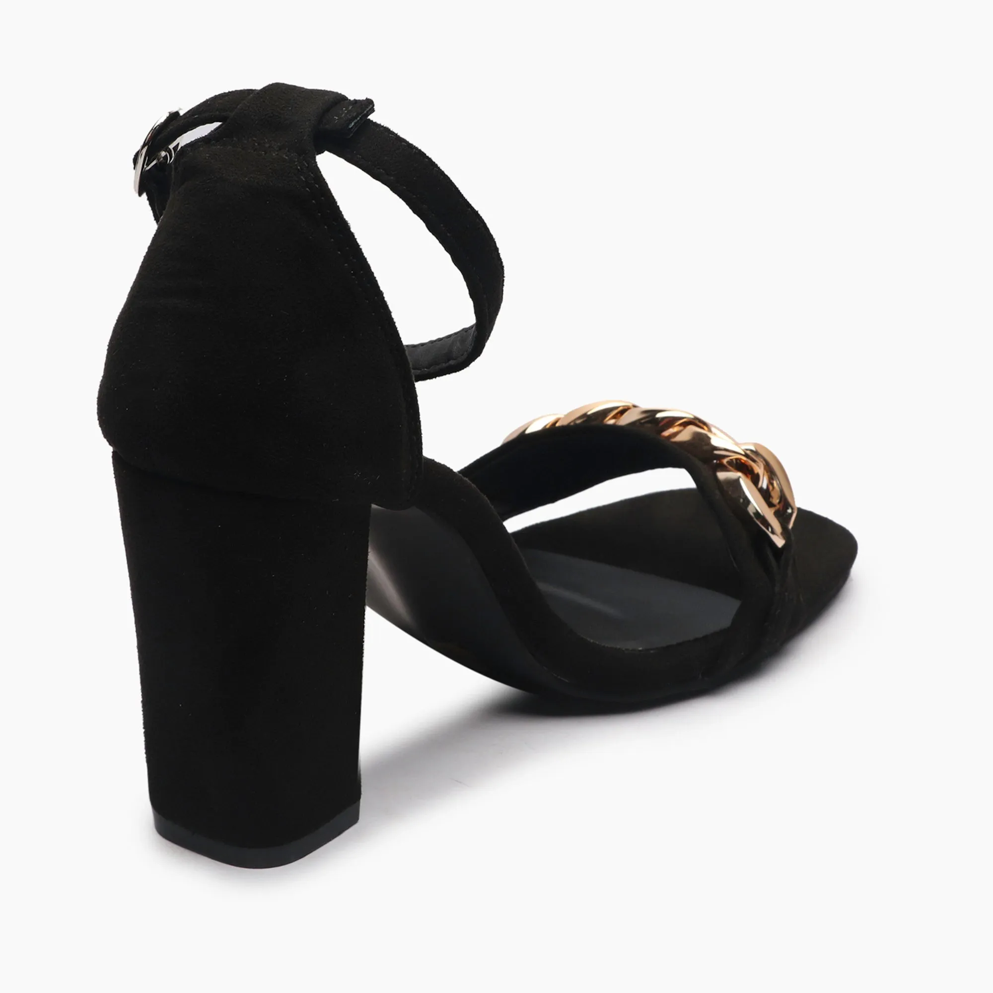 Chainlink Suede Sandals