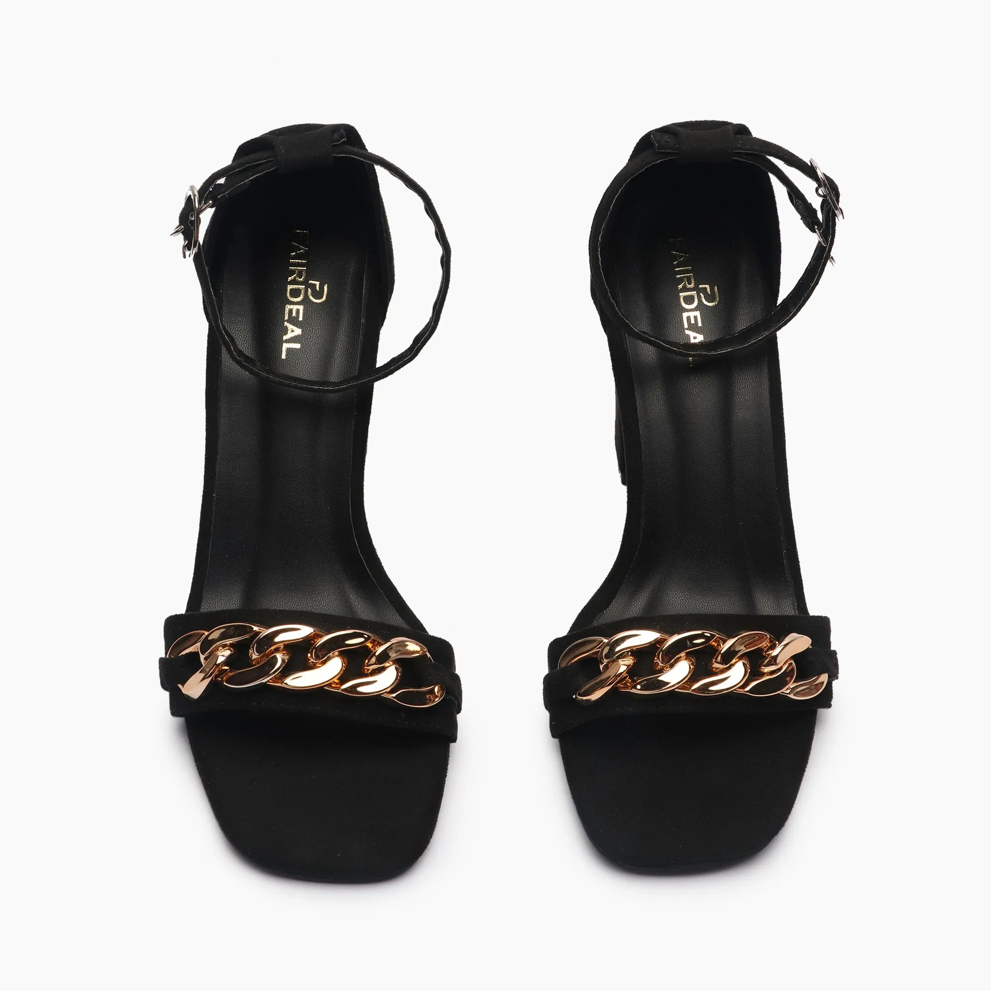Chainlink Suede Sandals