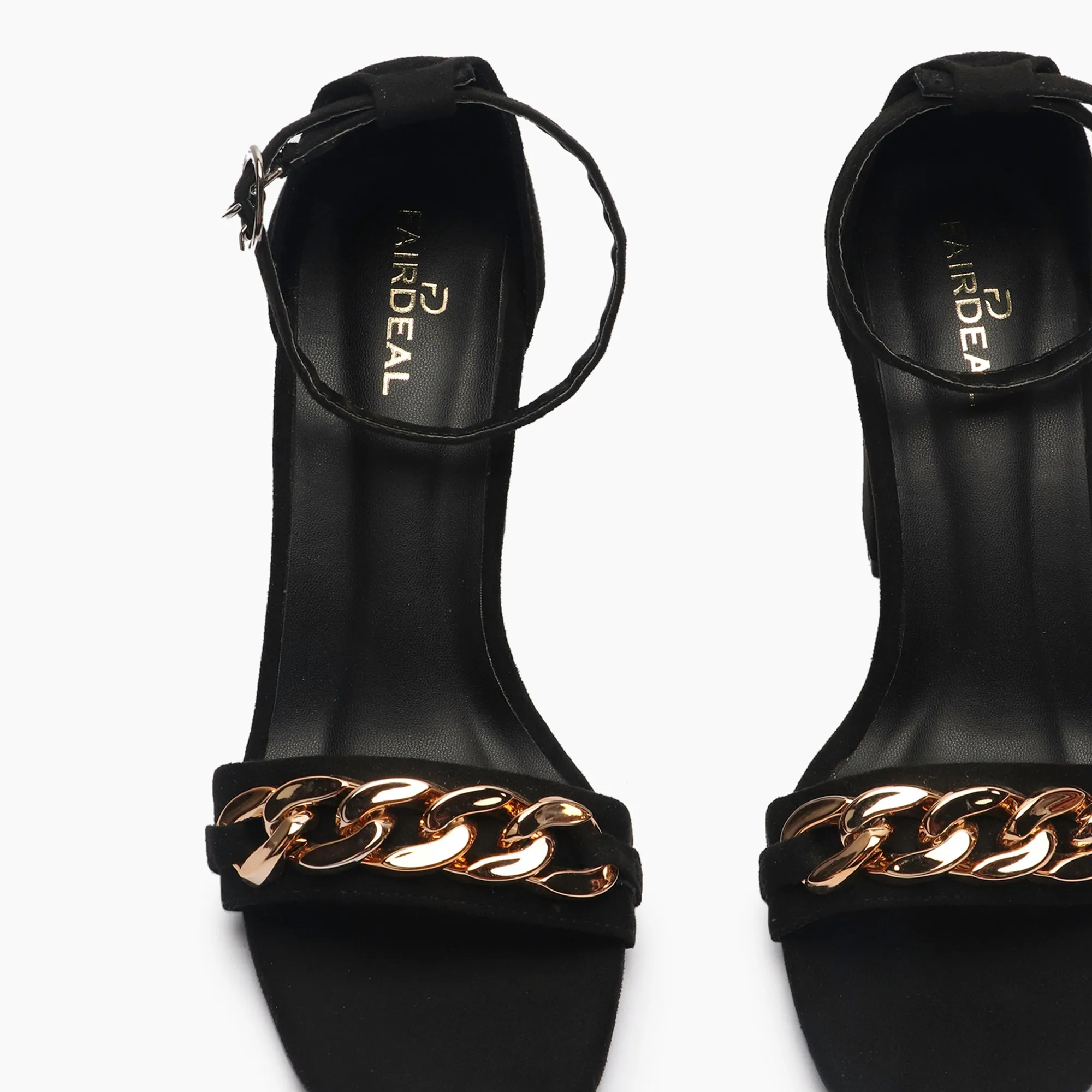 Chainlink Suede Sandals