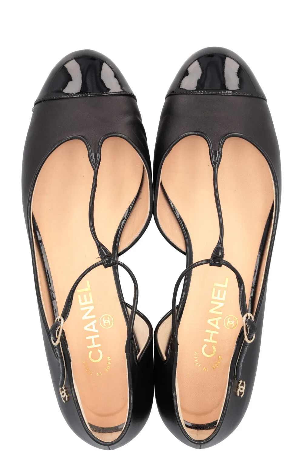CHANEL Mary Jane Classic Ballet Flats Black