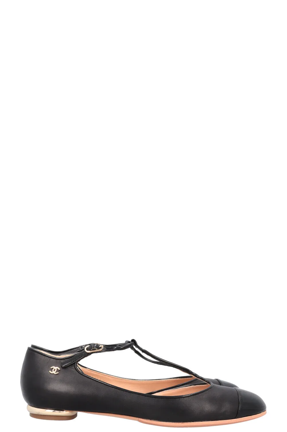 CHANEL Mary Jane Classic Ballet Flats Black