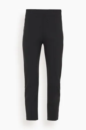 Cigarette Leg Scuba Trousers in Black