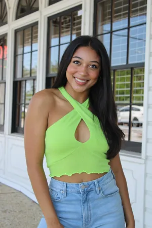 City Girl Top/ Lime