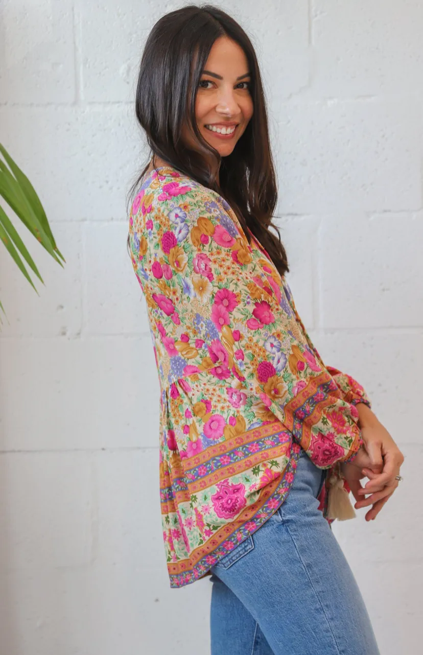 Clemons Blouse - BLoomin' Bone