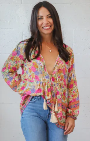 Clemons Blouse - BLoomin' Bone