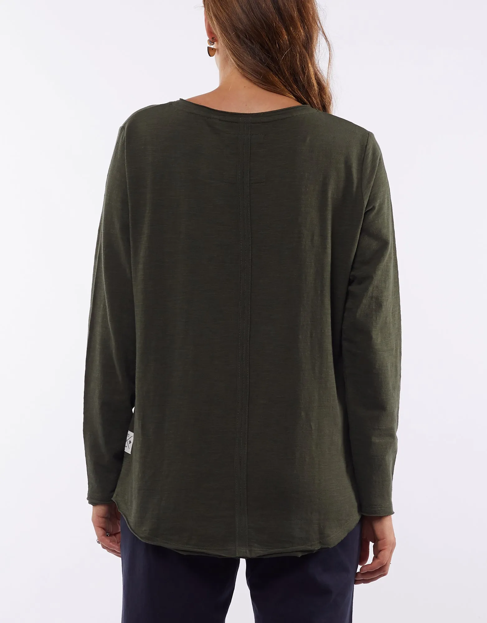 Coles Bay Henley Long Sleeve Tee - Khaki