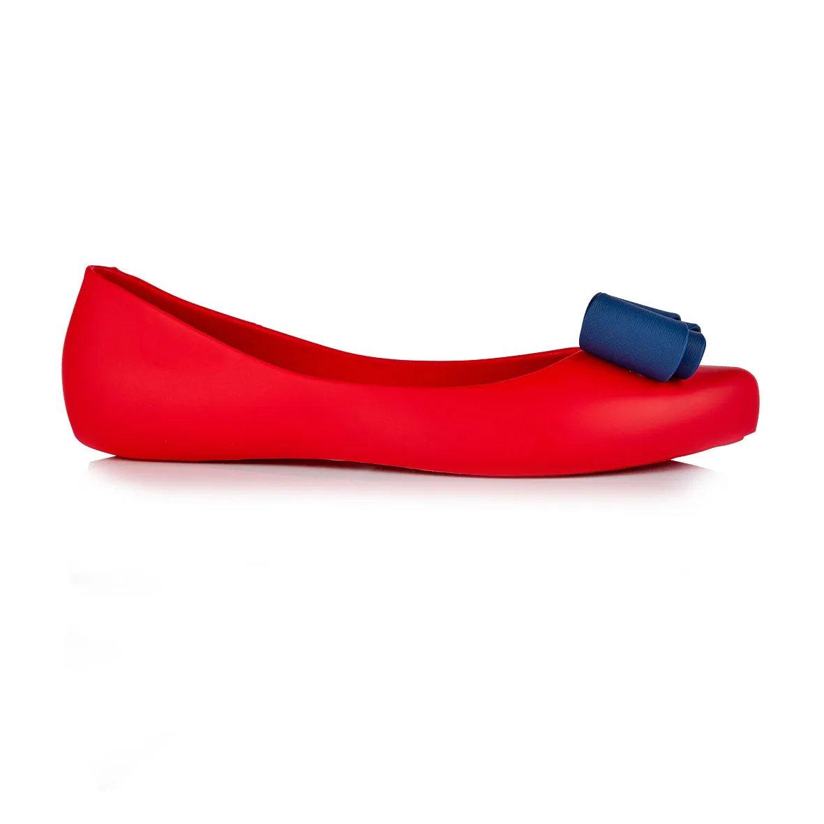 Coloko Calathea Jelly Ballerina Pump With Contrast Bow Black / Grey / Red