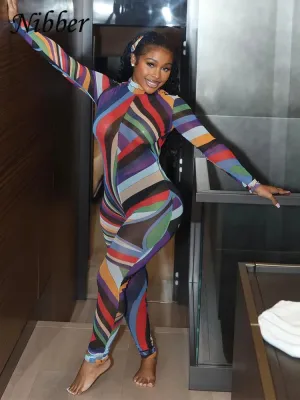 Colorful Print Jumpsuit