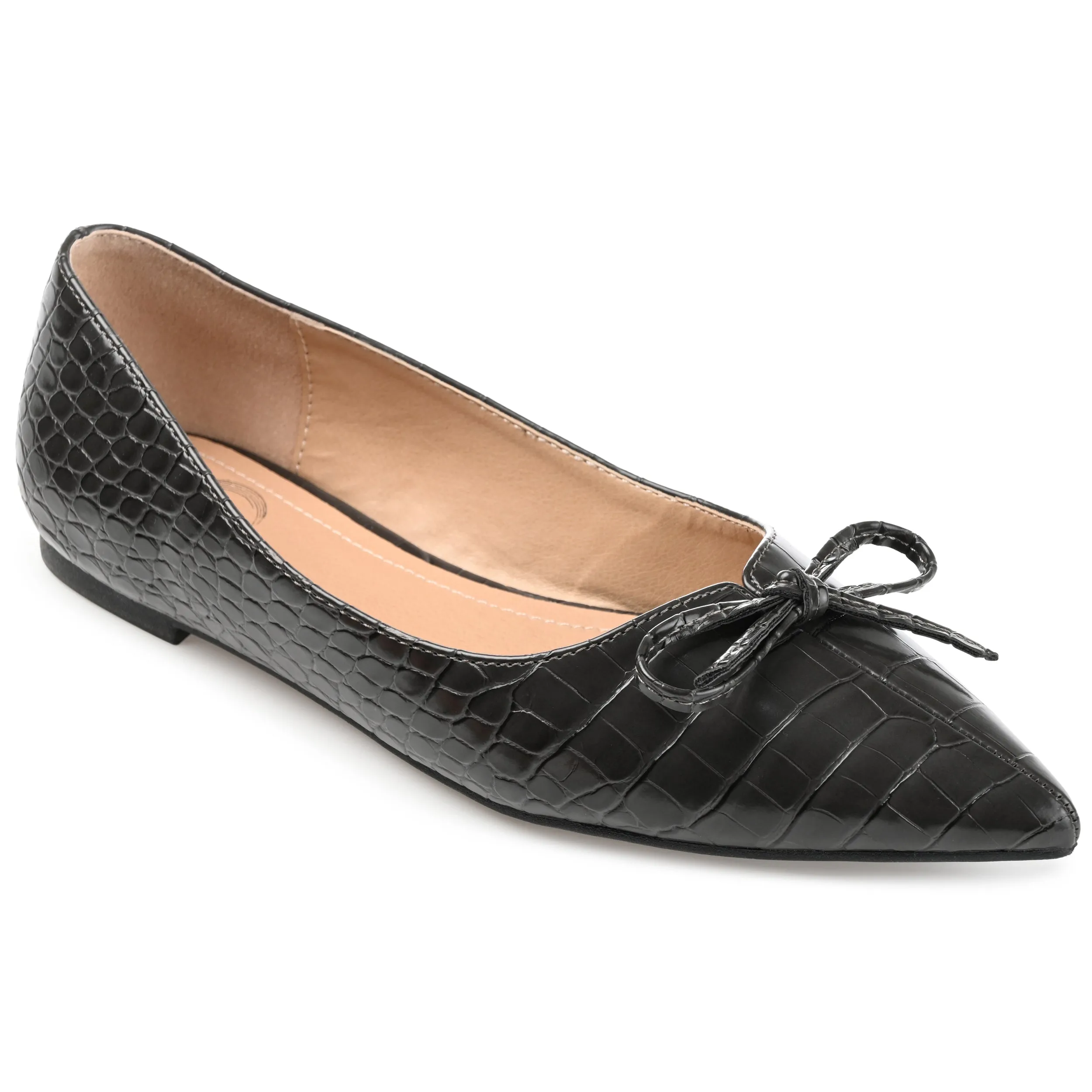 DEVALYN BALLET FLATS IN CROCO
