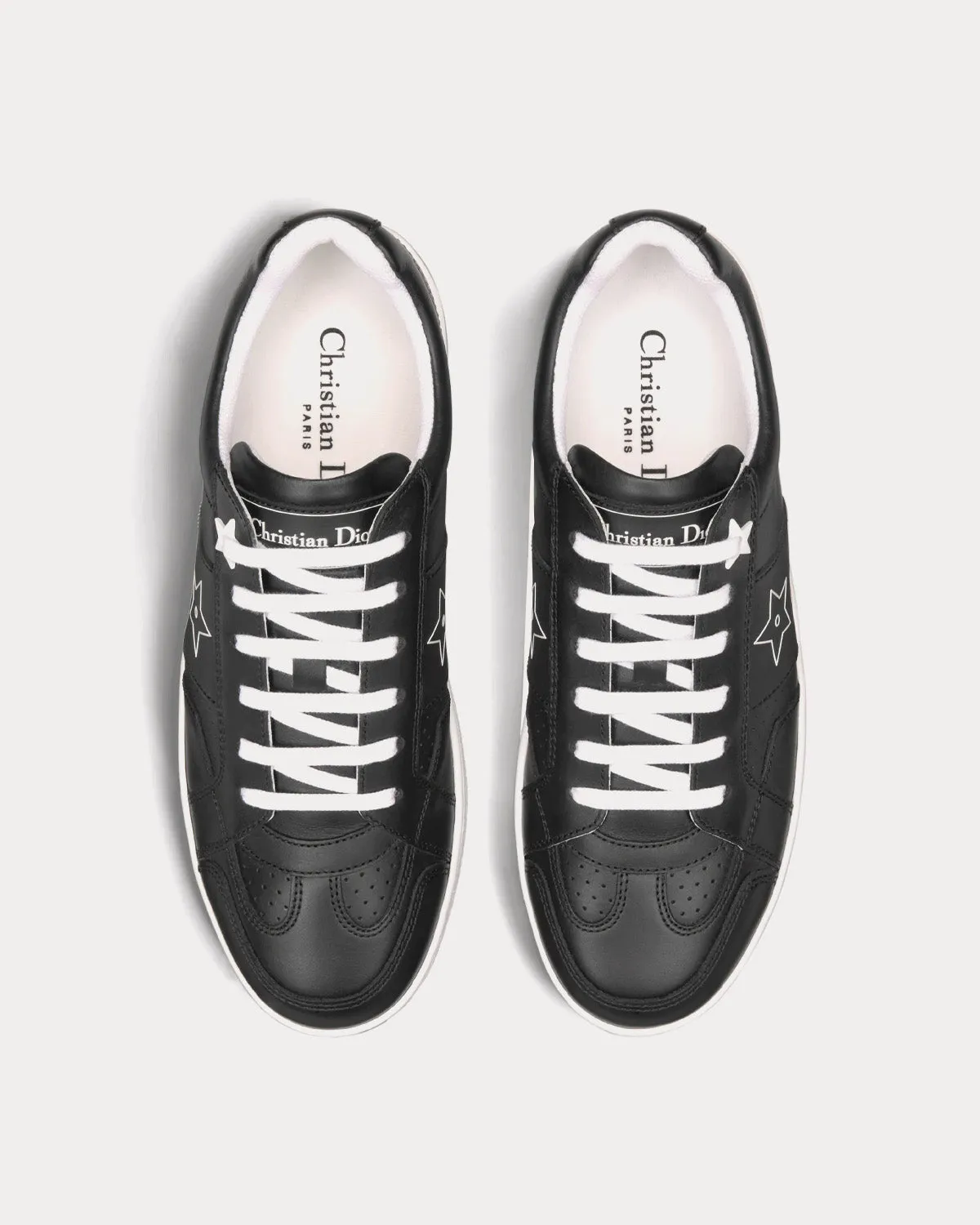 Dior Star Black Calfskin Low Top Sneakers