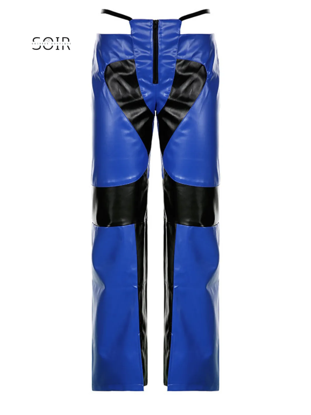 Dirty Diana Leather Low Waist Illusion Thong Like Straight Leg Pants