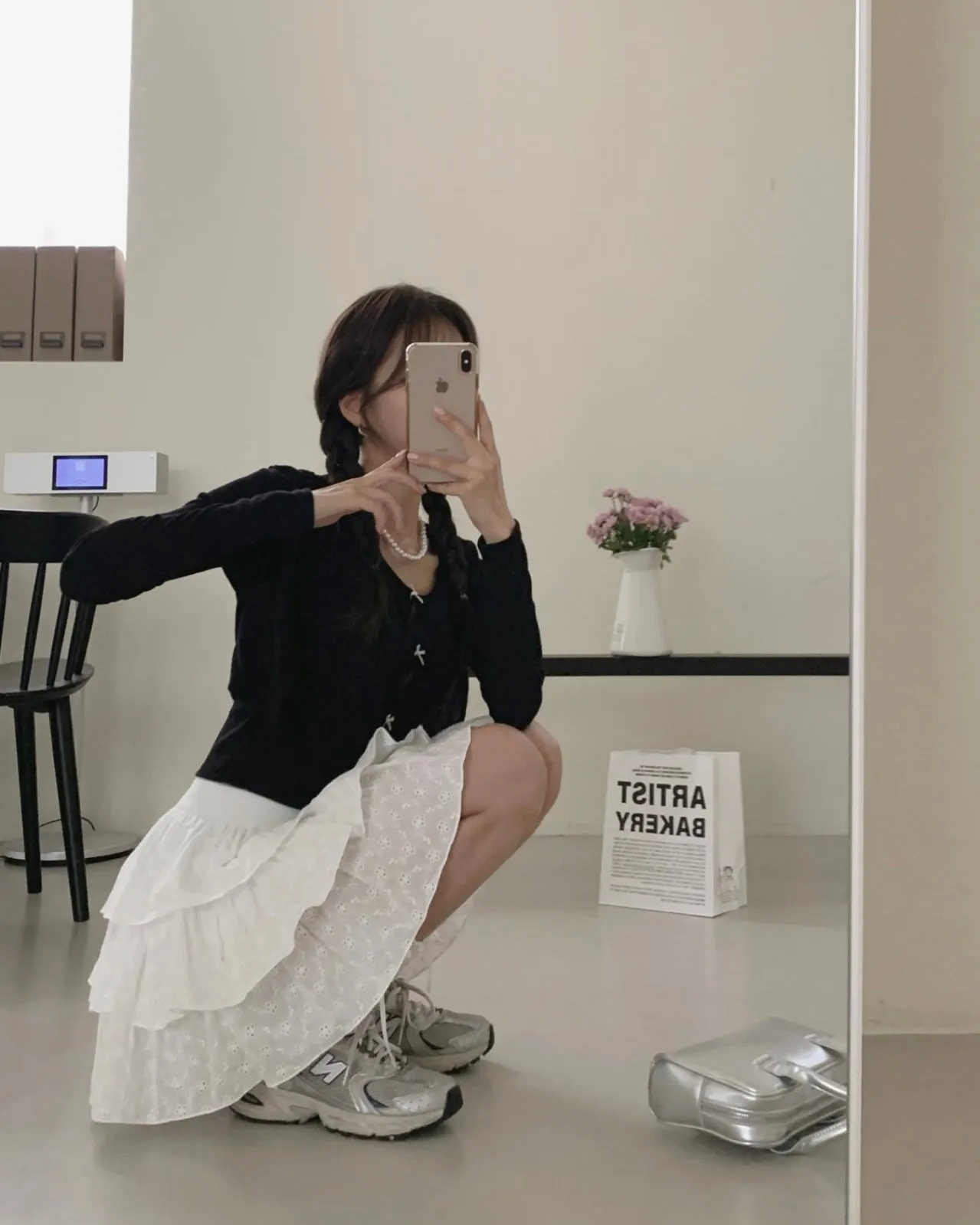 Embroidered Mini Skort