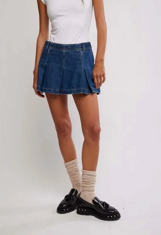 Free People - Madison Avenue Denim Skirt Wandering Eyes