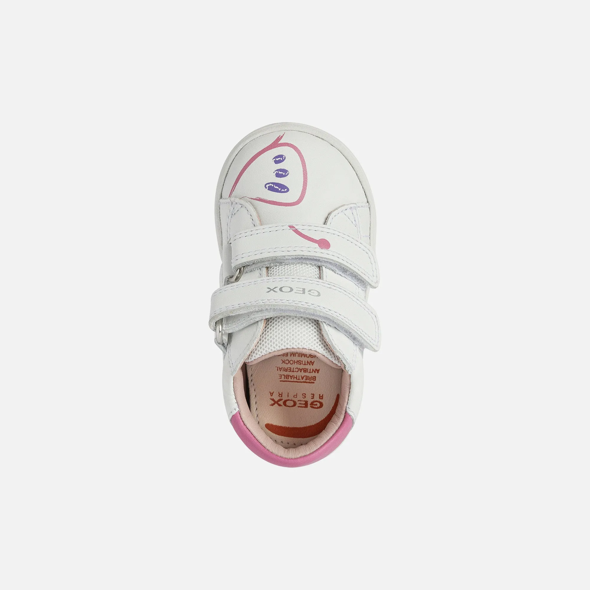 Geox Kids B Biglia G C Trainers - White / Fuchsia
