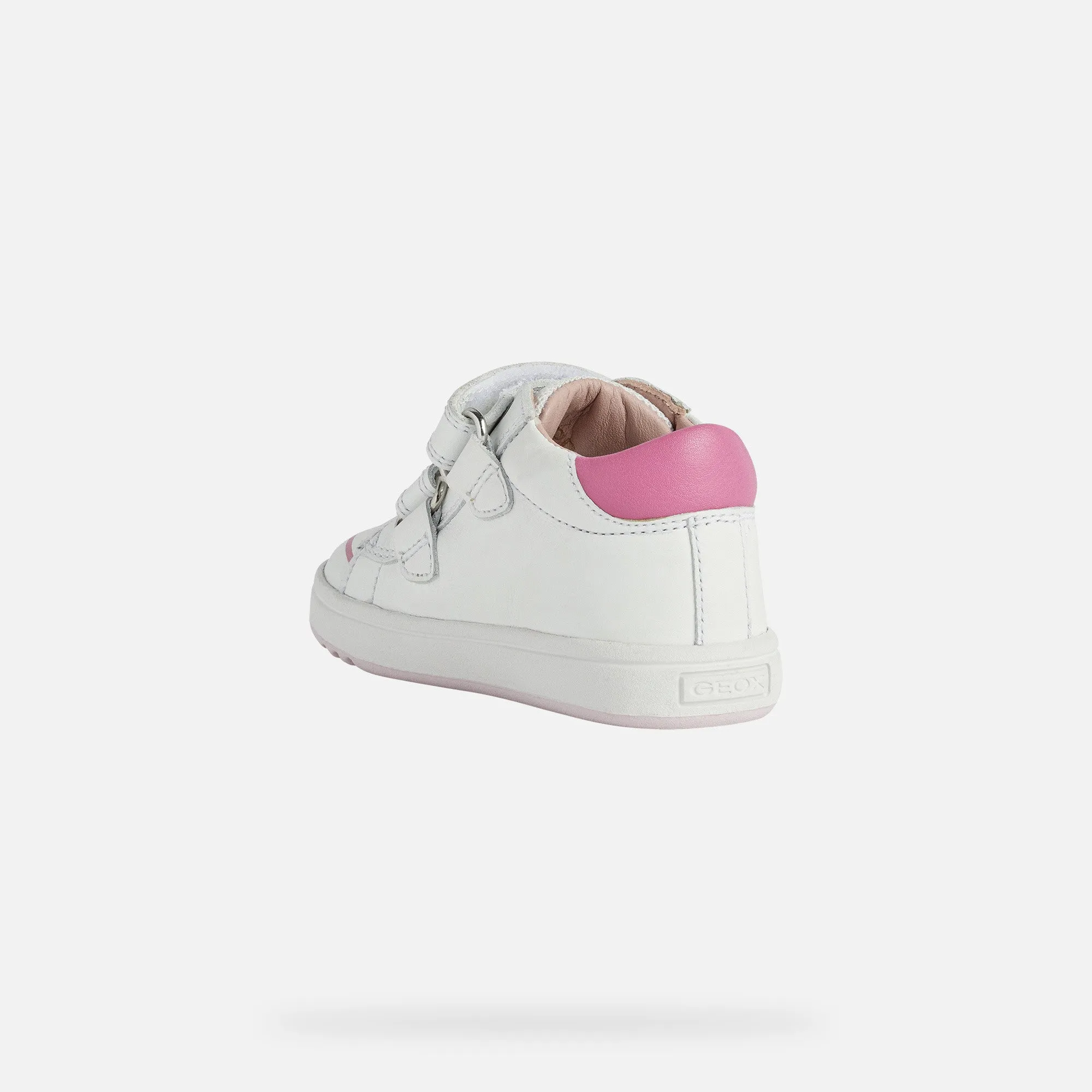 Geox Kids B Biglia G C Trainers - White / Fuchsia