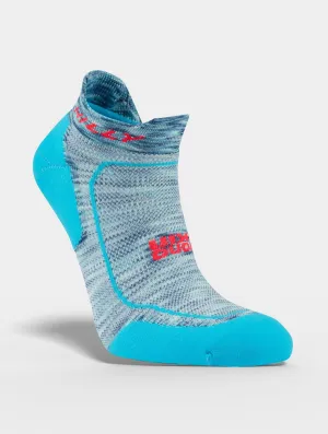 Hilly Womens Active Socklet Cushioned Sports Running Socks - Peacock / Hot Pink