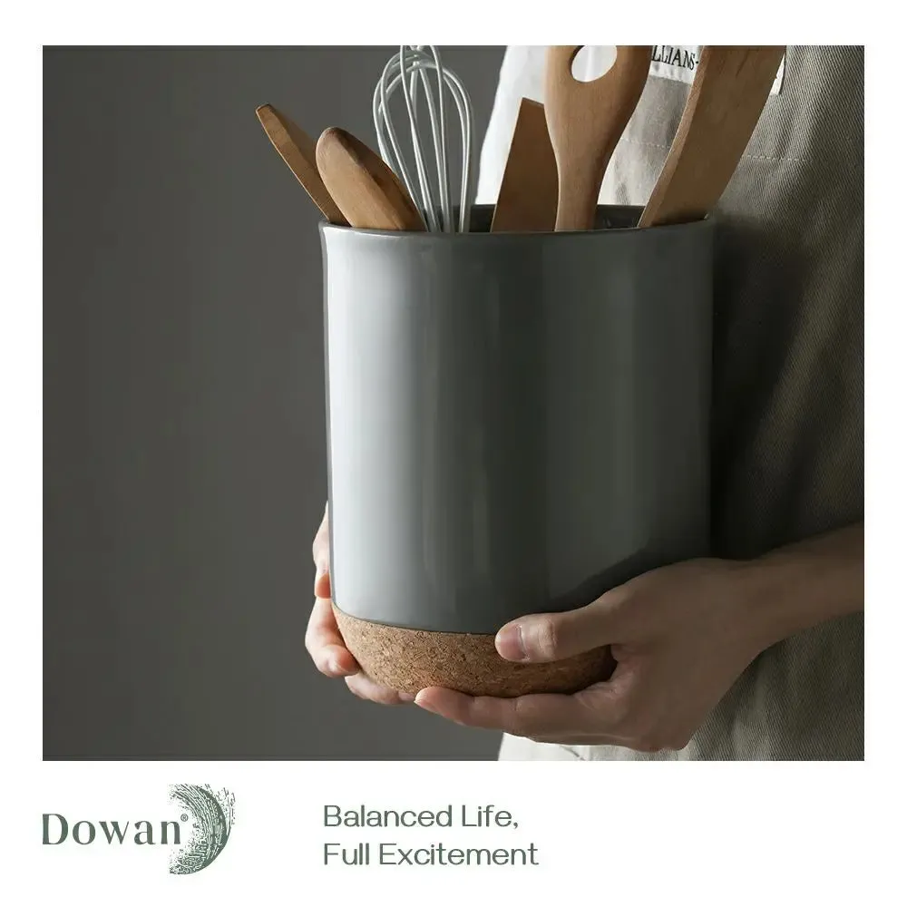 Kitchen Large Ceramic Utensil Holder Crock - Set of 1
