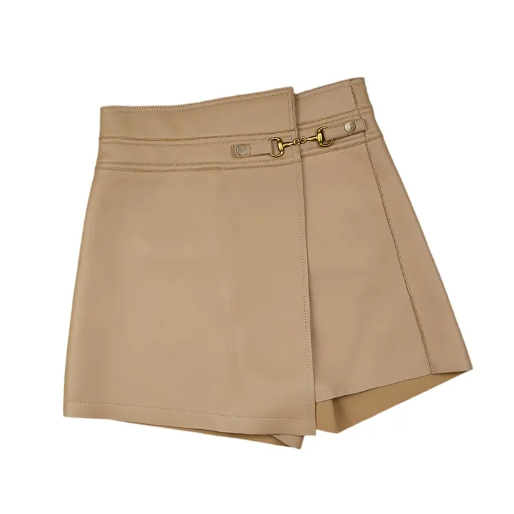 Lambskin Leather Mini Short Skirt