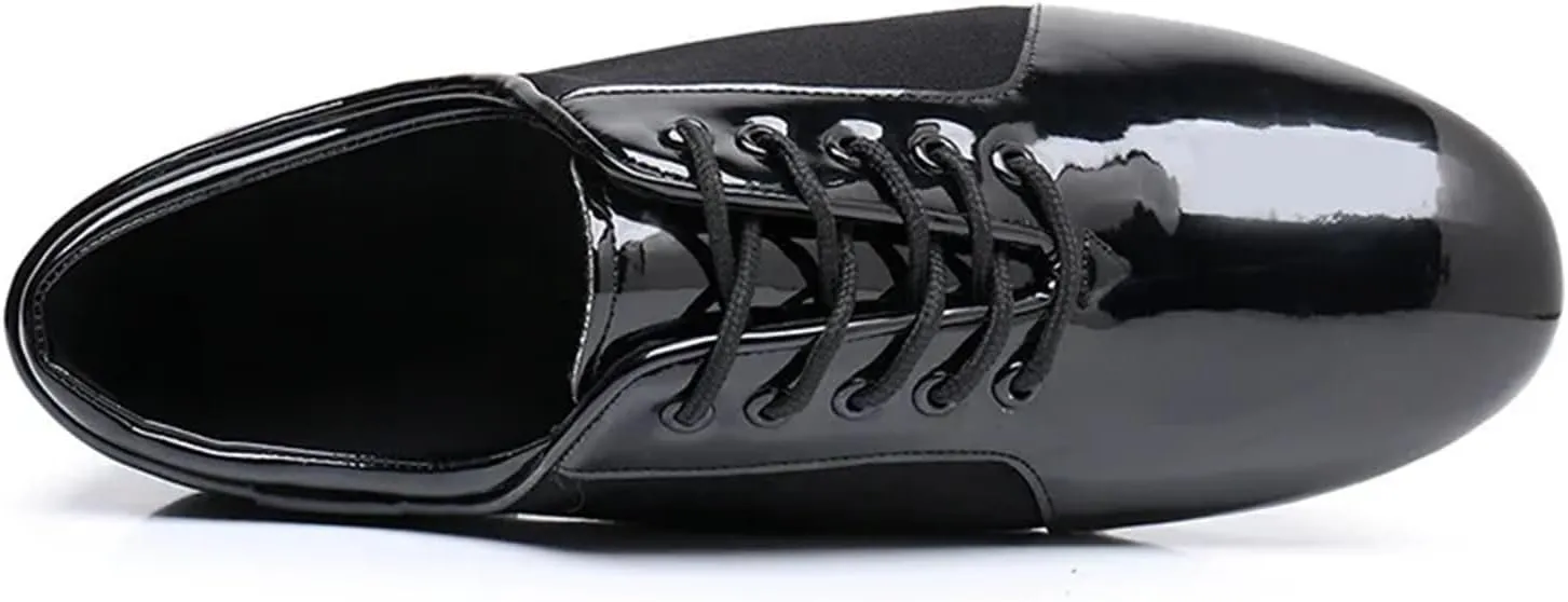 Latin Dance Shoes Men Modern Dance Shoes Male Oxford Fabric Tango Latin Shoes 2.5cm Heels Breathable Soft Social Ballroom Dance Footwear