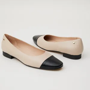 Lodi Camel Leather Flat Pumps